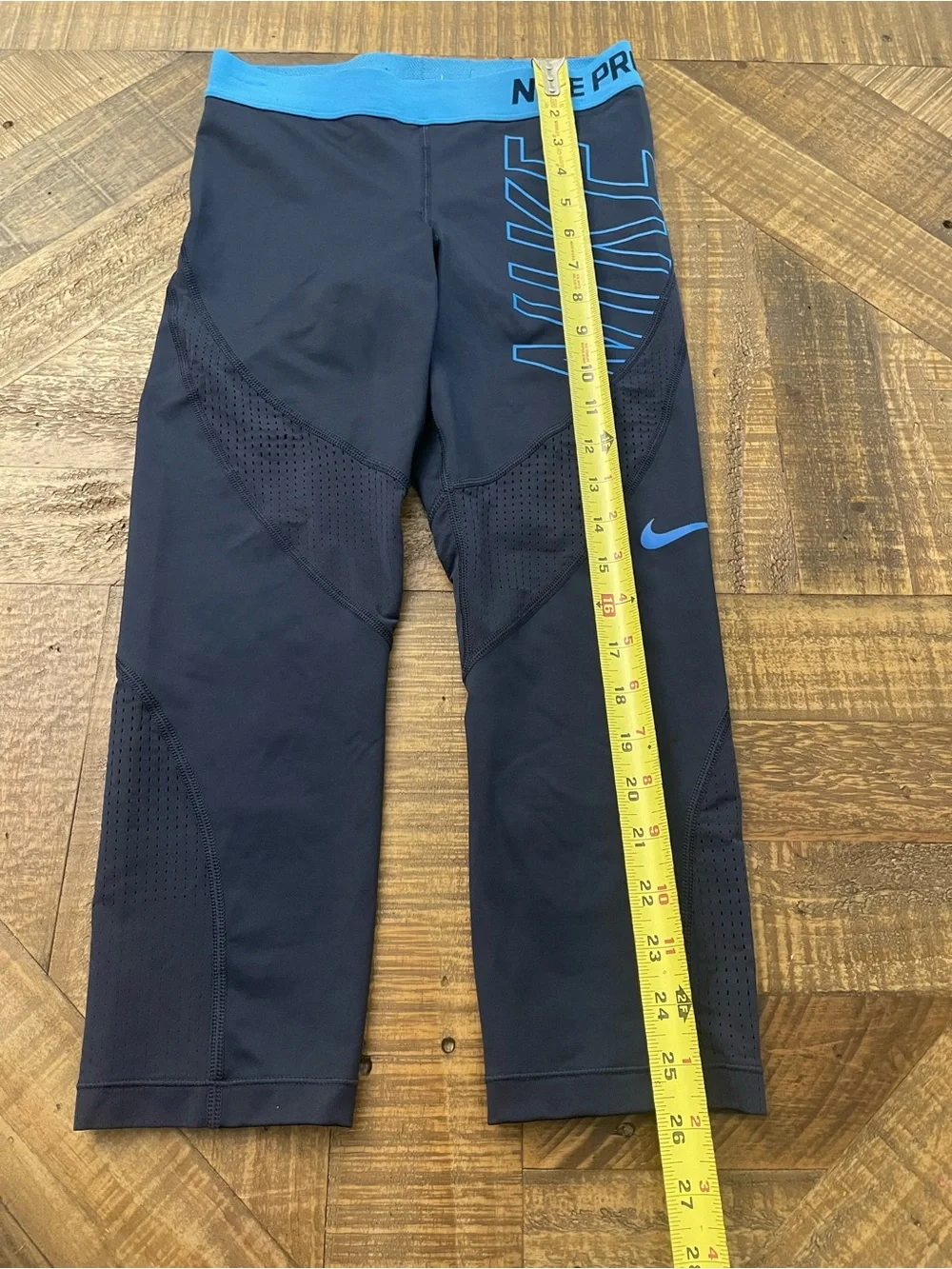Nike Pro Hypercool Women's Training Capri Tights - Navy Blue/Light Blue